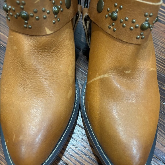 Dingo Women’s Silverada Western Camel Bootie Round Toe Sz 8m NWT - Picture 7 of 16